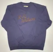 RM Williams Jumper Mens Size XB Navy Blue Embroidered Script Sweater Logo