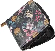 [CATIEBYE] Fashion Small Wallet Decorative Flower Short Purse Compact and Portable