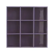 Dexas Silicone 11cm Ice Cube Tray Maker Soft 9-Grid Square Freezer Mould Purple