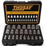 Screw Extractor Set, 25 Piece Easy Out Bolt Extractor Set, Multispline Screw ...
