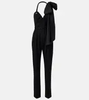 [Max Mara] Max Mara Asymmetric virgin wool jumpsuit UK 6 black