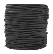 Mandala Crafts Tent Pole Shock Cord 1/8 Inch Black 3Mm Thick Elastic Cord - 55