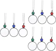 3sets Magnifying Glass Pendant Necklace Vintage Jewelry for Reading Inspection Crafts Comfortable Hanging Design for Adults Seniors 3pcs*3