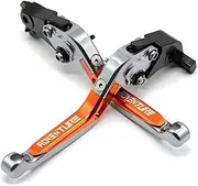 MAODOXIANG Handlebar Kits Orange Motorcycle Alum-inums Adjustable Foldable Lengthening Brake Clutch levers for KT-MS 1190 Adventure R 2013 2014 2015 2016 (Color : 6)