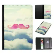PASSPORT ITINERARY ORGANIZER|HIPSTER COLOURFUL MOUSTACHE #25