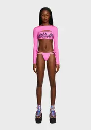 [Towers Swimwear] Reflective Mushrooms Bikini Shrug Set