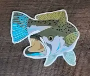 SPECKLED SEA TROUT Sticker Decal Saltwater 4 1/2" x 4" glossy weather proof