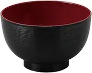 Yamashita Crafts 793414101 Soup Bowl, 3.6 Size, Sensuji Soup Bowl, Kurouchi Vermila, 4.5 x 2.8 inches (11.3 x 7 cm)