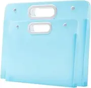 2Pcs Plastic Art Portfolio Folder Arts Storage Case for, Student Drawing Container, Kids Artworks Blue