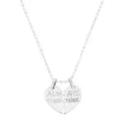 Sterling Silver Heart Engraved Break Pendant