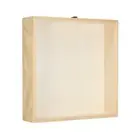 12x12 Wooden Shadow Box Display Case with Glass Window, Natural Color