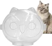 Transparent Cat Muszza, Anti-Bite Cat Snout, Transparent ASTRONAUT MUSZZA FOR GROOMING – Lightweight Pet Accessories, Multi-Purpose Kitten Hood to Prevent