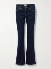 [RE/DONE] RE/DONE - Baby Boot Mid-rise Flared Jeans - Dark denim - 26 26 Blue