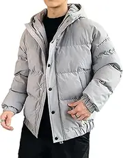 [JEShifangjiusu] Men'S Packable Puffer Jacket Lightweight Hooded Windproof Winter Coat Winter Coat For Snow Ski Traveling