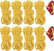 ARTSEWPLY 8pcs Tent Rope Buckle Hook Caravan Carabiner Tube Pin Heavy Duty Pin Tarpaulin Caravan Kit Arm Cover Push Pins Rolling Pin Pin Cork Pin Kit Tools Heavy Pin Yellow Aluminum Alloy