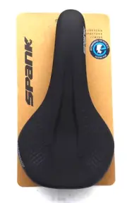 Spank OOZY 220 Saddle - Chromoly Black/Gray 144mm Width Mountain Bicycle Seat