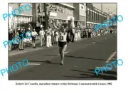 OLD 6 x 4 PHOTO BRISBANE ROB DE CASTELLA WINNING COMMONWEALTH GAMES MARATHON