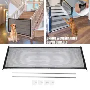 Pet Dog Baby Safety Gate Mesh Fence Portable Guard Indoor Home Kitchen Net Safe