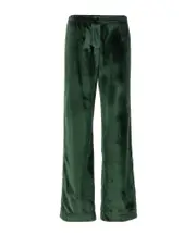 velvet elasticated-waist trousers S,XS,L,M Green