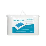 Luxor Flat Memory Foam Pillow with Cooling Gel Top with Cover