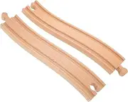 Educational Wooden Train Tracks 2pcs Set Accessories Kids Train Set for Creativity and Development