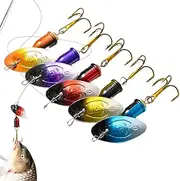 Fishing Spinner Baits,Sequin Bass Fishing Lures Gear Kit | Fishing Accessories, 360 Degree Rotation Swimbait Jig Lure for Bass Trout Salmon