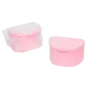 Pink 40 Pack Bulk Denture Case Bath Holders for Retainers Teeth Guards (Sealed)