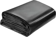 Black Pond Liner Heavy Duty Underlay 4x6m 5x8m 6x7m 8x10m 10x15m Waterproof Pond Lining for Koi Fish Ponds, Waterfalls and Fountains, Garden Pool Membrane(6x12m(19.7x39.3ft))