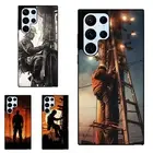 For Samsung Galaxy Z Fold Flip 3 4 5 6 guy electric American Lineman Rugged Case