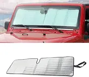 Windshield Sunshade Sun Shade Heat Shield Sun Visor Mat Suitable for Jeep Wrangler JK JKU 2007-2018