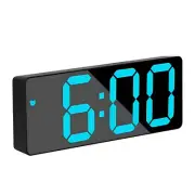 Digital LED Desk Alarm Clock/Wall Clock Large Mirror Display USB/Battery-powered