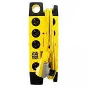 HPM 8 Outlet Plug Boss, Surge Protected 240V Power Board w/ 3 Meter Cable Length