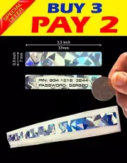 500 SCRATCH OFF HOLOGRAM PIN SECURITY STICKER LABEL GAME TICKET FAVOR 1.5"x0.3"