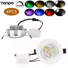 4X 3W Dimmable Led Downlight Recessed Downlights 220V 85-265V Ceiling Lamps