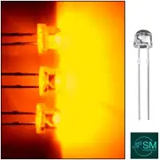 5mm Orange Straw Hat Led Diode 100pcs Round Head LED Clear Top 605-610nm