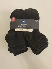 New Ben Sherman Boys 20 Pack Quarter Cut Socks