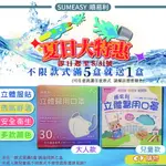 夏季限時優惠 買5盒送1盒 台製四層 3D立體醫用 成人/兒童 口罩 透氣 順易利 台灣製 30片/盒 醫療 口罩 防塵