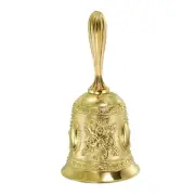 Hand Bell, 1pcs Dinner Bell Call Bell Vintage Carved, Gold