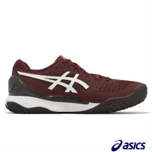 Asics 網球鞋 GEL-Resolution 9 OC 2E 寬楦 男鞋 紅 白 沙地 草地 亞瑟士 1041A378600