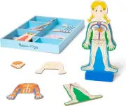 Melissa & Doug Magnetic Human Body Anatomy Play Set with 24 Magnetic Pieces a...