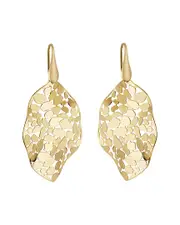 Yellow Gold Over Italian Silver Earrings