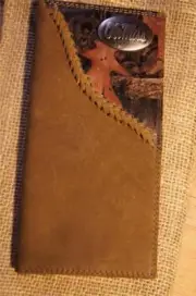 ZEP-PRO Ole Miss Rebels Roper Leather Fence Row Camo Wallet BURLAP GIFT BAG