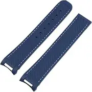 [GUMMMY] 20mm Rubber Watch Band For Omega Strap Seamaster 300 AT150 Aqua Terra Ultra Light 8900 Steel Buckle Watchband Bracelets