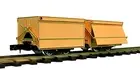 HOn30/HOe/HOn2-1/2 Aru-Model 2-Ore Car Kit Coal Mining Gable Bottom Dumper Wagon