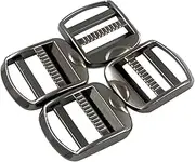DGOL 10 pcs 1" Metal Zinc Alloy Ladder Lock Slider Adjustable Webbing Strap Release Buckles Gunmetal