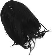 Beaupretty Wig with Bangs Short Straight Synthetic Wig for Women Stylish Black Hair for Daily Wear Parties Halloween and Versatile Occasions