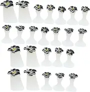NOLITOY Pedicure Toe Separators for Women 24 Pcs Silicone Toe Separators Set Nail Supplies for Nail Polish Art