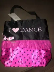 STUDIO 7 DANCEWEAR - I Love Dance Bag - Black/Purple (Free postage)