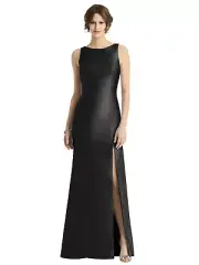 Alfred Sung 770...Sleeveless Trumpet Gown with Bow at Open-Back..Black...Sz 2