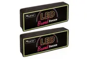 2PK Quartet LED Board Eraser Office Supply f Whiteboard Writing Chalk Board BLK